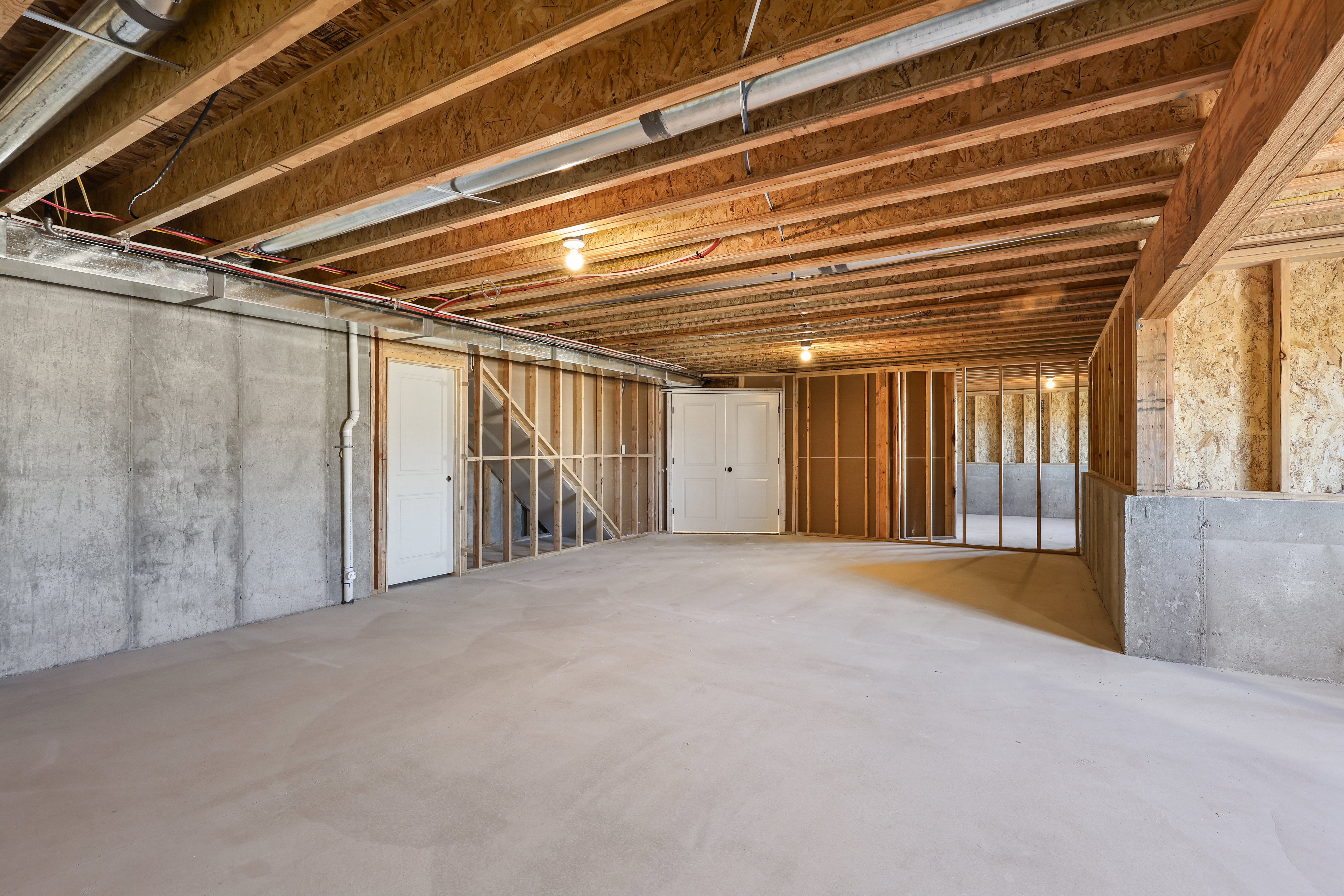 View of unfinished basement