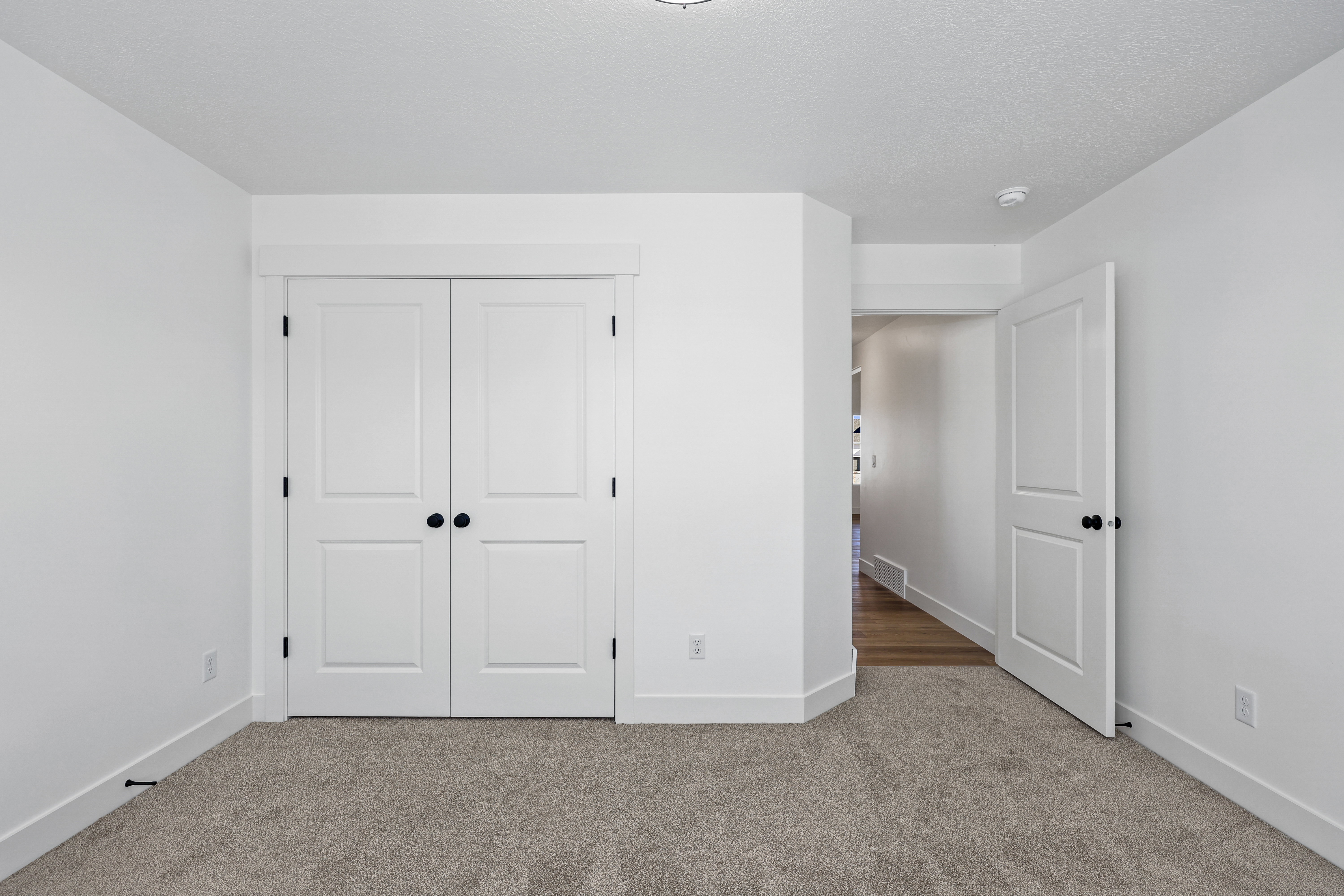 Unfurnished bedroom featuring carpet floors and a closet