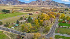 View of rural area with a mountainous background