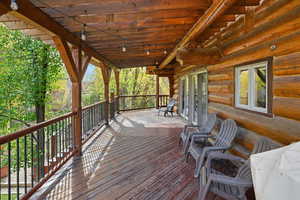 View of wooden terrace