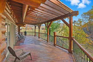View of wooden terrace