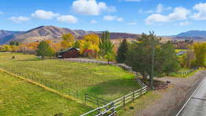 Mountain view featuring rural landscape