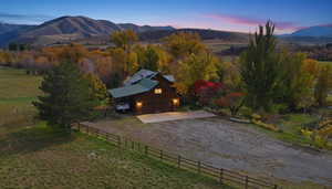 View of rural area with a mountain backdrop