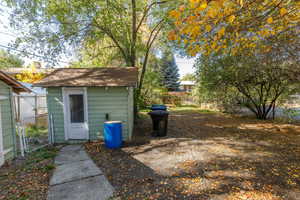 View of chicken coop/storage