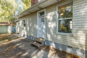 View of home's exterior featuring crawl space