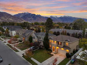 Mountain view with nearby suburban area