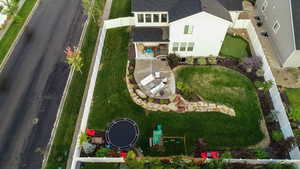 View from above of property