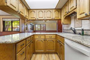 Kitchen with granite countertops