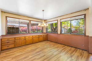 Second dining area off the kitchen and family room.