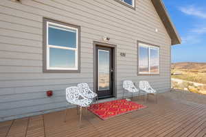 View of wooden terrace