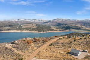 Water view with a mountain backdrop