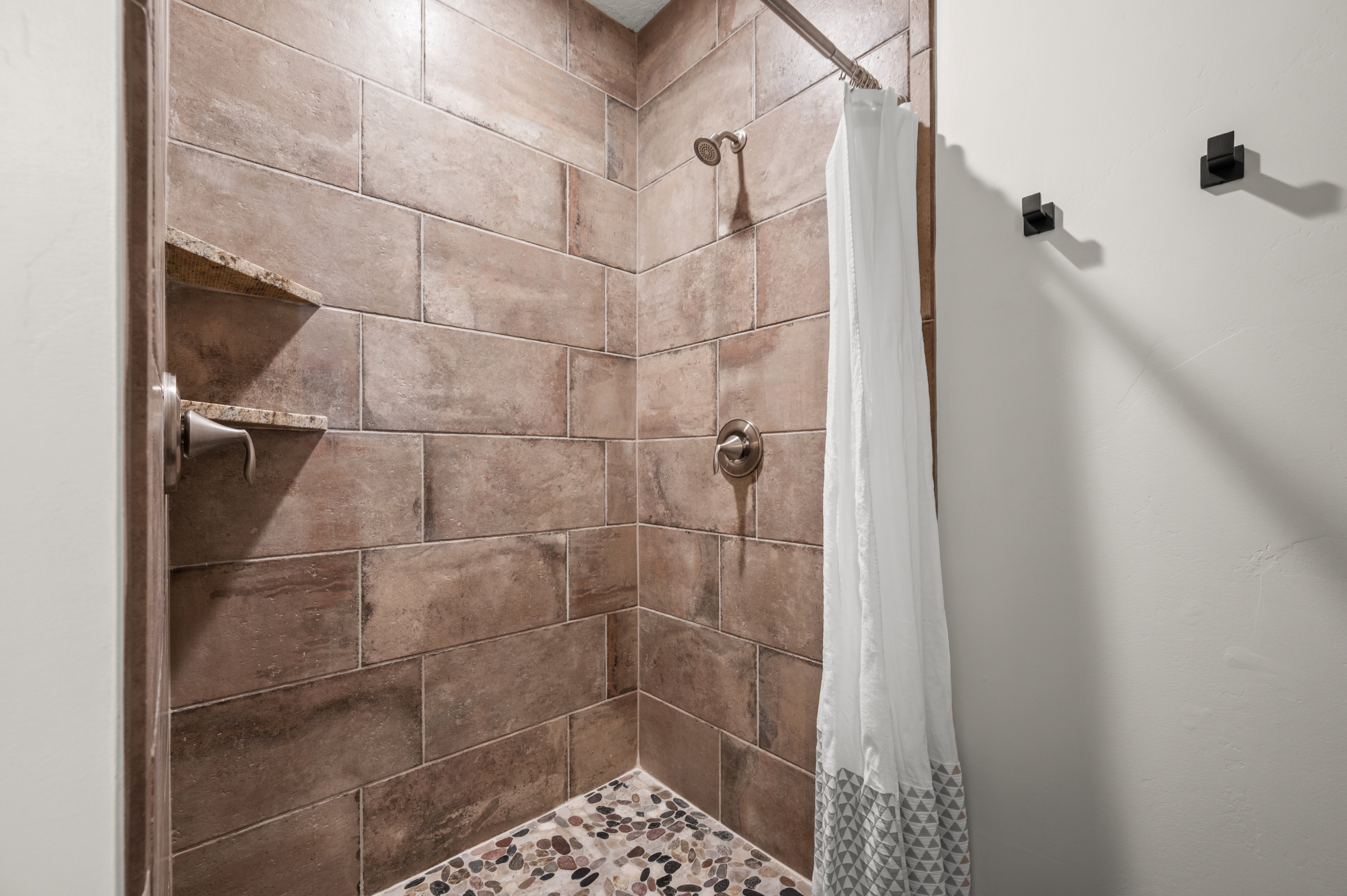 Bathroom with a shower stall