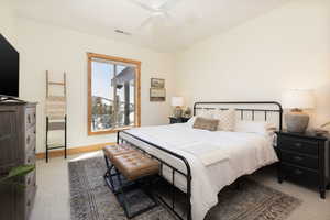 Bedroom with ceiling fan