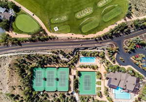 Bird's eye view of a pool