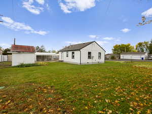Back of home and shed