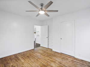 Hardwood floors and new lighting/fan