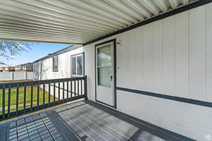 View of wooden terrace