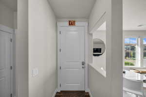 Doorway with baseboards