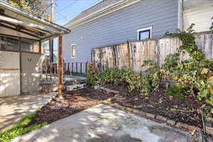 View of patio / terrace with a sunroom