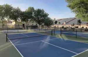 View of tennis court