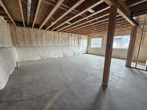 View of below grade area