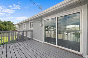 View of wooden terrace