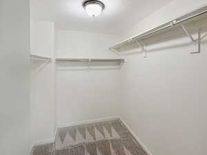 Spacious closet walk in closet in primary bedroom