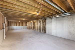 View of unfinished below grade area