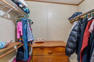 View of walk in closet