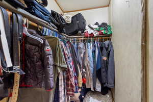 View of walk in closet