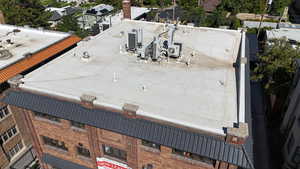 Bird's eye view of roof