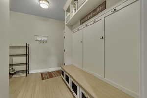 Mudroom with baseboards
