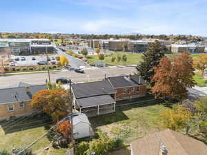 Aerial view of residential area