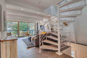 Stairway with recessed lighting