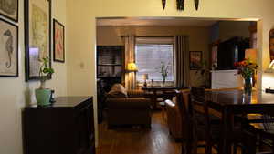 Dining room featuring wood floors