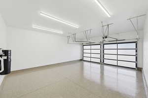 Garage with baseboards