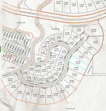 Map showing property parcels
