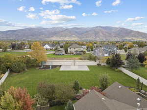 Mountain view featuring nearby suburban area