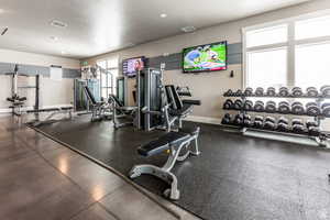 Low HOA fees include a pool, clubhouse/event space, and gym
