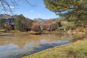 Water view featuring a mountainous background