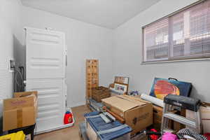 Storage area with washer / dryer