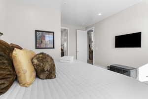 Bedroom featuring recessed lighting