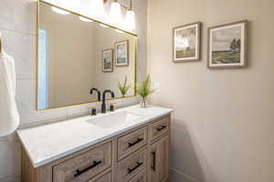 Bathroom featuring vanity