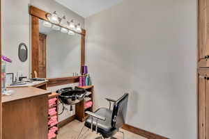 Bathroom with baseboards