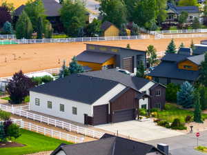 Aerial view of property and surrounding area
