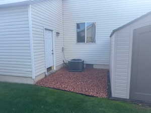 Exterior space with a lawn