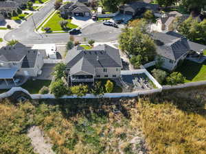 Aerial view of residential area