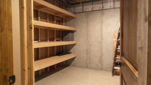 View of below grade area