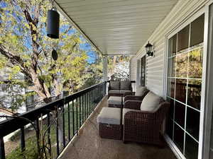 Balcony with an outdoor living space