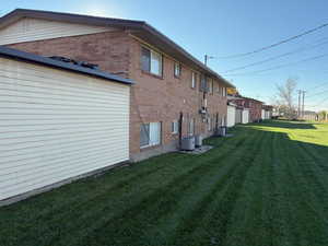 Back of building and backyard